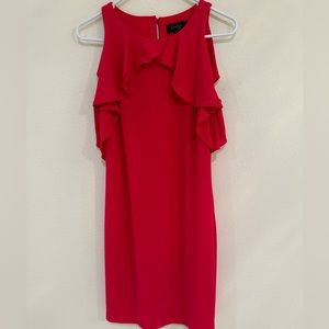 Fusia Ruffle Midi Dress